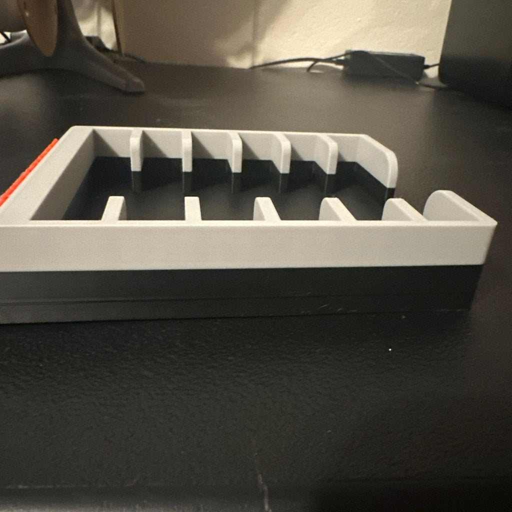 Nintendo 6-Slot NES Game Holder Cartridge Case 3D Printed Storage Organizer