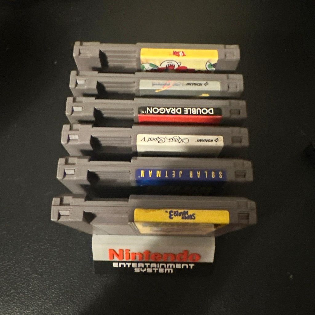 Nintendo 6-Slot NES Game Holder Cartridge Case 3D Printed Storage Organizer