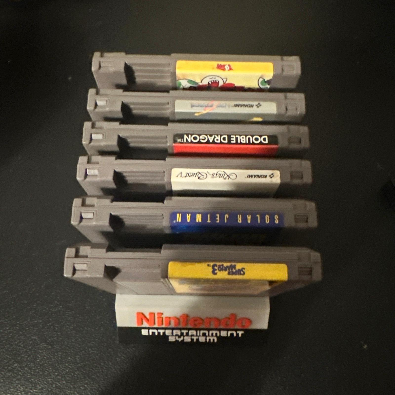 Nintendo 6-Slot NES Game Holder Cartridge Case 3D Printed Storage Organizer