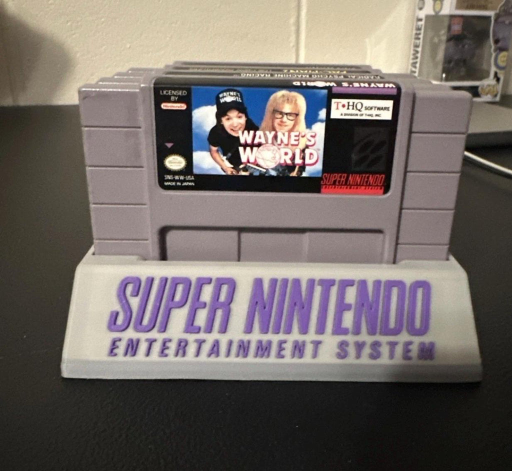 Nintendo SNES Cartridge Display Stand Holder Case - Holds 6 Games
