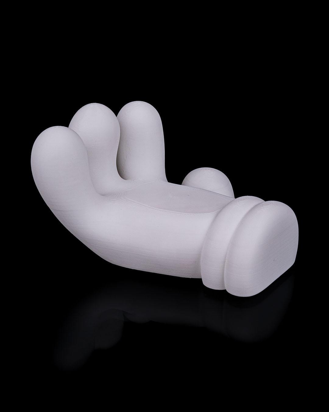 Cartoon Glove Game Controller Holder Stand Universal 3D Printed White