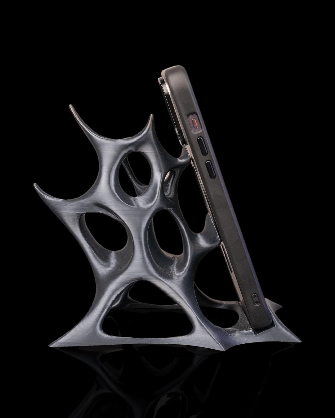 Organic Phone Stand | Modern 3D Printed Phone Holder | Minimalist Desk Decor | Universal iPhone & Android Desktop Stand