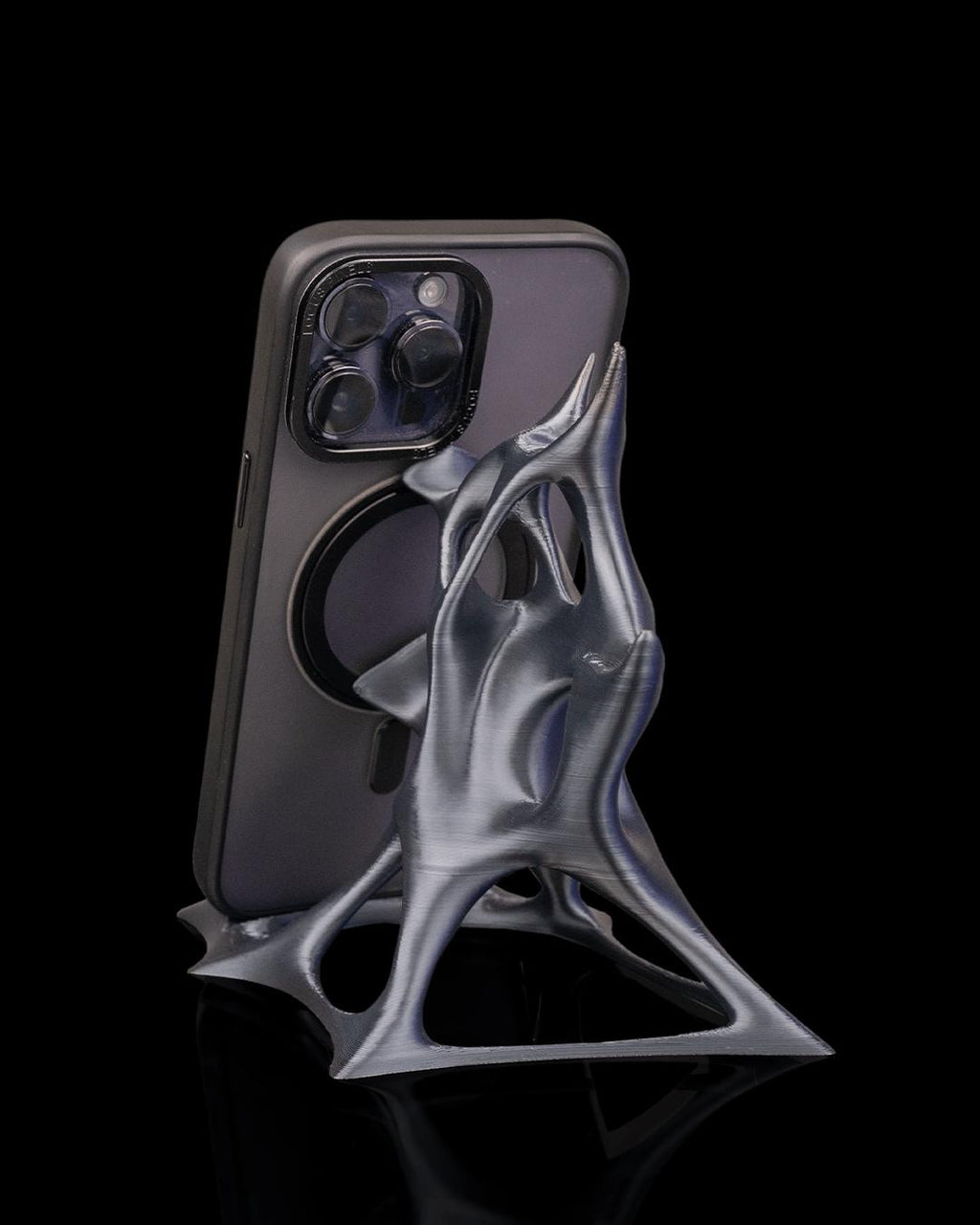 Organic Phone Stand | Modern 3D Printed Phone Holder | Minimalist Desk Decor | Universal iPhone & Android Desktop Stand